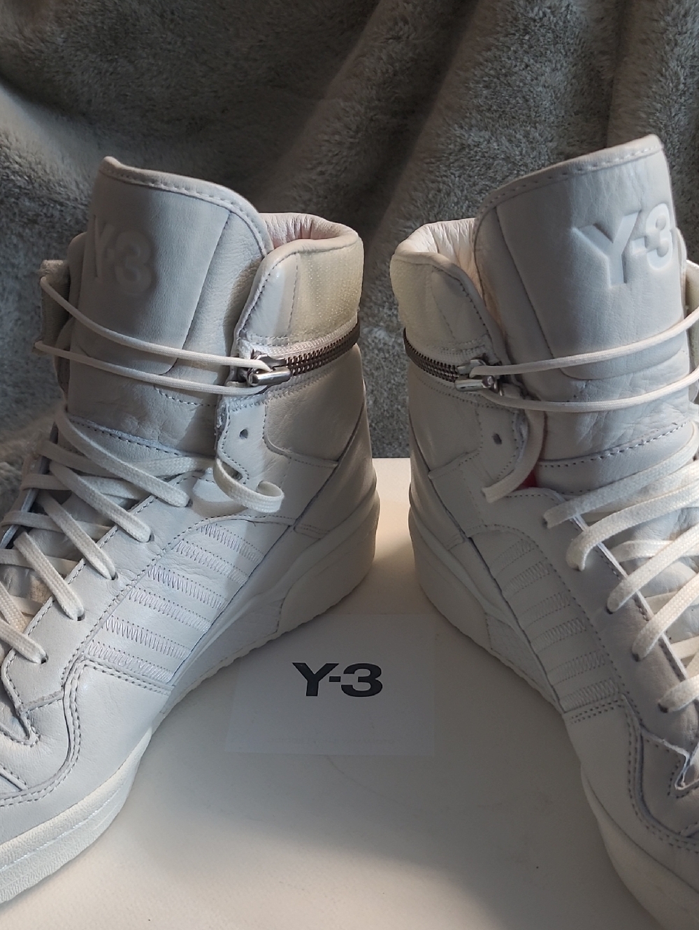 Y-3 Adidas Forum Hi OG Nondye White Mens 11.5 - Picture 8 of 10